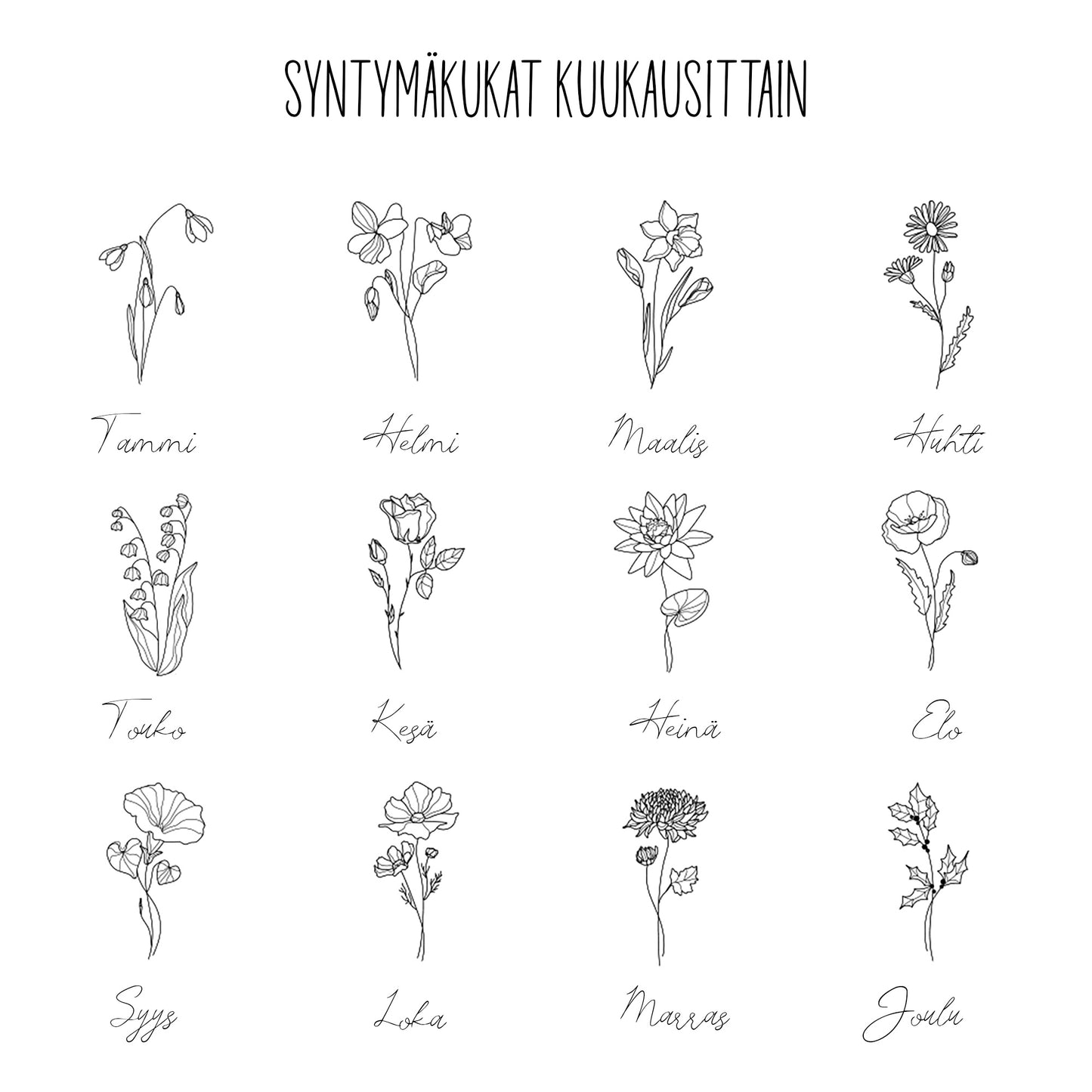 Syntymäkukka – Käsikoru
