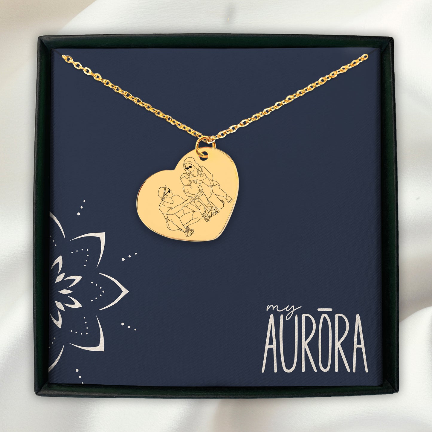 Line Art Heart – Necklace