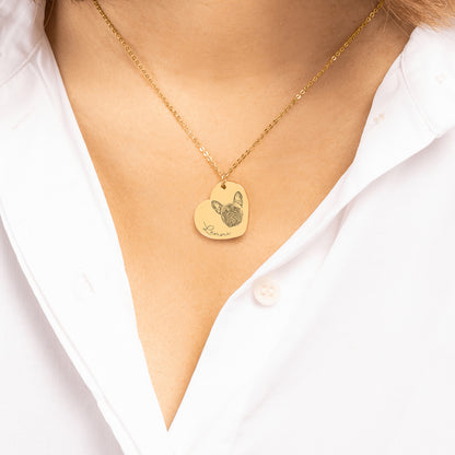 Pet Portrait Heart – Necklace